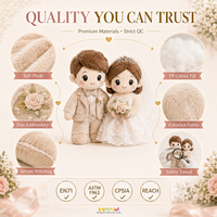 Osos de Peluche Personalizados Premium para Recuerdos de Boda, Juguetes de Peluche de Tela Reciclada para Despedidas de Soltera, Fabricante Mayorista