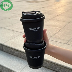 Biểu Tượng Tùy Chỉnh Dùng Một Lần Hai Lớp Dày Pp Cốc Giấy Uống Nóng Và Cà Phê Uống Ly Với Thiết Kế Màu Đen Cho Trà Sữa - Product Image 4