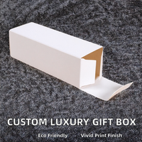 Boîte en carton blanc recyclable personnalisée avec estampage, emballage cadeau rigide de luxe pour bougies et cadres photo, personnalisation du logo