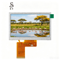 BOE Maßgefertigter 4,3 Zoll TFT IPS LCD-Bildschirm 800x480 Auflösung RGB 40PIN LVDS I2C LED-Hintergrundbeleuchtung 500 Nits Hersteller
