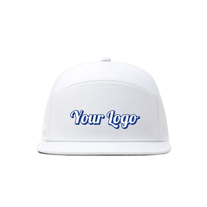 หมวกแก๊ป 7 แผง ปรับขนาดได้ แบบ Snapback หมวกเบสบอล หมวกสั่งทำพิเศษ ลายธงชาติ โลโก้ซิลิโคน หมวกกอล์ฟ ทรงสปอร์ต ปีกแบน ระบายอากาศได้ดี กันน้ำ - Product Image 6