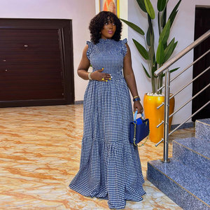 Vestido largo sin mangas con estampado de orejas de madera para mujer, elegante y casual, de verano, estilo maxi, a la moda. - Product Image 2