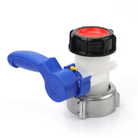 Válvula de Mariposa IBC de 2 Pulgadas E62-1 E75-1 con Collar de Aluminio PP Manual DN40 DN50 para Químicos, Petróleo, Gas e Industria