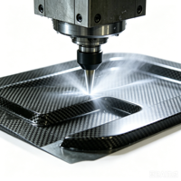 Semelle intérieure en fibre de carbone durable, découpée par CNC pour équipement sportif haute performance