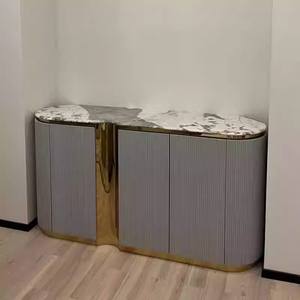 ตู้ข้างเคาน์เตอร์หินอ่อนดีไซน์ทันสมัยสำหรับห้องนั่งเล่นหรูหรา ห้องครัว ตู้เก็บของ โต๊ะบุฟเฟต์ เฟอร์นิเจอร์ห้องรับประทานอาหาร - Product Image 6