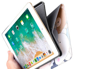 Étui intelligent à motifs personnalisés pour <span class=keywords><strong>iPad</strong></span> Air 2 et <span class=keywords><strong>iPad</strong></span> 10.2 en cuir PU écologique, anti-chute, résistant aux chocs et à la poussière, imprimé UV OEM - Product Image 6