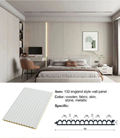 Panneau mural imperméable en WPC de style anglais 130, design bois, pour décoration intérieure moderne
