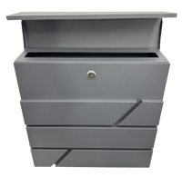 Boîte aux lettres murale en acier galvanisé noir, étanche, antivol, durable, pour extérieur, petite, en métal, revêtement poudré, vente en gros
