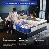 Matelas de Meuble Hypoallergénique Très Grand Refroidissant 12 Pouces Moderne Hybride à Mémoire de Forme pour Hôtel