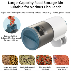 Nuovo alimentatore automatico pesce astuto Timer acquario Dispenser cibo per Turtle Koi Goldfish Tank 6 modalità di alimentazione - Product Image 1