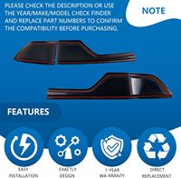 4PCS Smoked Black Tail Light Cover Guard Trim Decoration Exterior Accessories Compatible with Dodge Durango 2014-2024