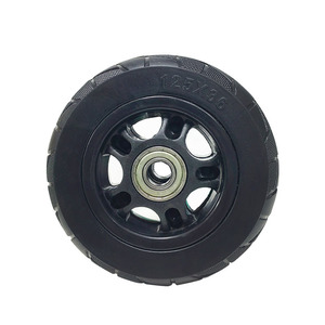 China Supplier <strong>5</strong> Inch Medium Rubber Side-Mount Swivel Rigid <strong>Caster</strong> Wheels Non-slip Wear-resistant OEM Customizable for Shopping - Product Image 2