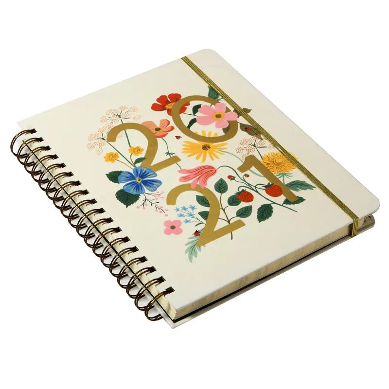 Fabriek Direct Bedrukte Notebook Hardcover Boek Afdrukken Draad-O Notebook Planner Notebook Afdrukken