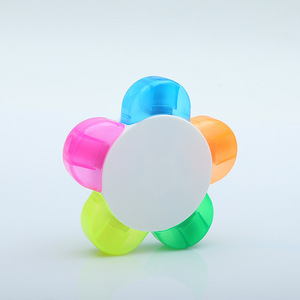 Biểu tượng tùy chỉnh 5-màu hoa-shaped <span class=keywords><strong>Highlighter</strong></span> Pen Set - Product Image 4