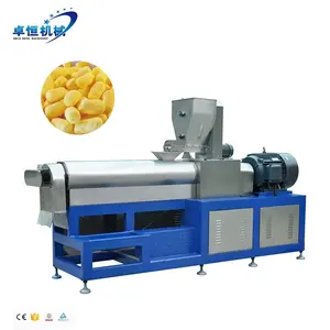 Full automatic twin screw extruder prices corn sticks puff ball snacks machine food making puff snack machine