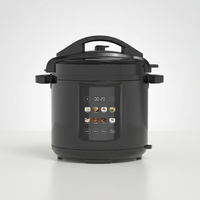 Cuisinière électrique multifonctionnelle 8-en-1 en acier inoxydable 6L avec affichage numérique LED et contrôle à une touche antiadhésif