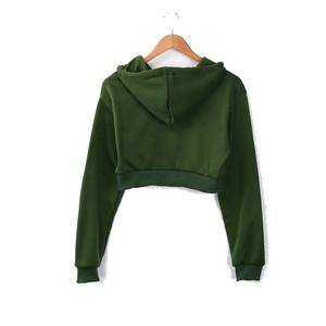 Sudadera corta con cordón y manga larga para mujer, ropa para Parte Superior Femenina, de otoño e invierno, con colores personalizados - Product Image 2