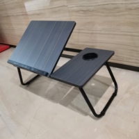 Table pliante et multifonctionnelle en PVC, pour ordinateur Portable, réglable en hauteur, avec porte-gobelet, de haute qualité, MDF