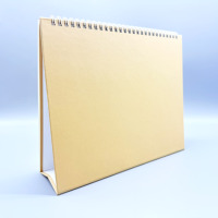 Calendrier de bureau personnalisé imprimé 2026 carton journal et papier kraft cadeau parfait avec support de chevalet en bois pour les amis