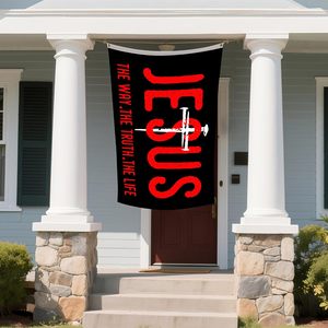 Bandiera Religiosa con Croce di Gesù Cristo, 3x5 Piedi, Stampa Fronte-Retro in Poliestere Leggero, per Giardino ed Esterni - Product Image 5