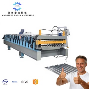 Anti-corrosion FRP Double-layer Roof <b>Tile</b> Production Equipment Full-automatic Double-layer Roll Forming Machine - Product Image 1