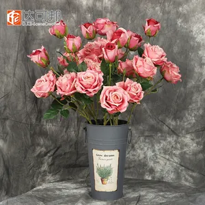 DKB-Rosas artificiales de tacto Real para decoración de boda, flores de tallo, venta al por mayor