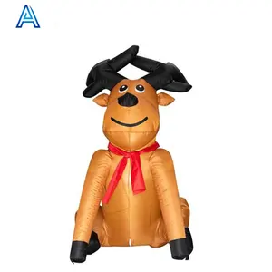 Factory oxford customize OEM inflatable dog inflatable reindeer deer for Christmas decoration inflatable