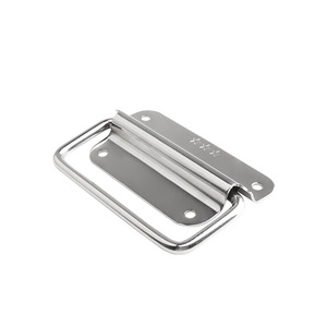 Stainless Steel Folding Pull Ring Handle Half Dumpling Shape Cabinet Door Handle Durable Surface Decoration - Product Image 1