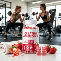Gummies de créatine en forme de cube, 60 unités, vente en gros, directement de l'usine, marque privée, supplément quotidien pour le fitness