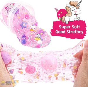 JITENG Wholesale Glossy Non Sticky Stretchy Soft <b>Slime</b> <b>Toys</b> Birthday Colorful Clear Crystal Jelly Cube Clear <b>Slime</b> , Crunchy - Product Image 6