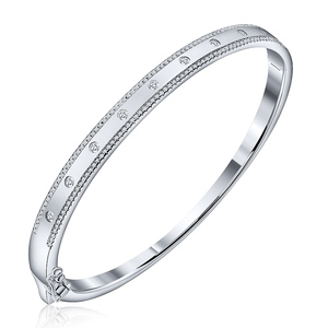 <span class=keywords><strong>2025</strong></span> Hot cổ điển sterling bạc 925 Zircon Vòng đeo tay <span class=keywords><strong>Bangle</strong></span> Cubic Zirconia 18K Vàng Kim Cương <span class=keywords><strong>Bangle</strong></span> với CZ 5A Phụ Nữ Món quà lý tưởng - Product Image 5
