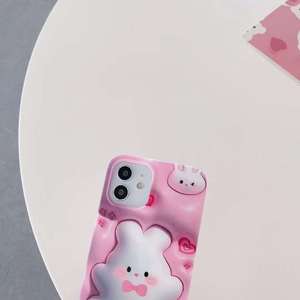 Custodia cellulare <span class=keywords><strong>Super</strong></span> carina 3D IMD coniglio per telefono 15 14 Pro max 12 11 13 <span class=keywords><strong>Cover</strong></span> <span class=keywords><strong>protettiva</strong></span> - Product Image 2