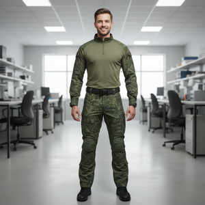 Completo Tattico da <span class=keywords><strong>Uomo</strong></span> in Tela Impermeabile e Traspirante, Prodotto in Fabbrica, con Maglietta a Maniche Lunghe e <span class=keywords><strong>Pantaloni</strong></span> Tattici <span class=keywords><strong>Mimetici</strong></span> - Product Image 4