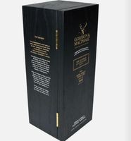 Boîtes à whisky en bois de luxe personnalisées Boîte d'emballage de vin spiritueux whisky gin en bois de chêne massif