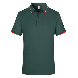 Camiseta Polo Personalizada de Manga Corta, Color Sólido, Algodón, Ribete en Contraste, para Uso Diario - Product Image 1