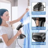 Vapeur de vêtement portable-1400W dissolvant de rides de tissu portable arrêt automatique 260ml réservoir d'eau brosse en tissu Nvision Vapeur vapeur