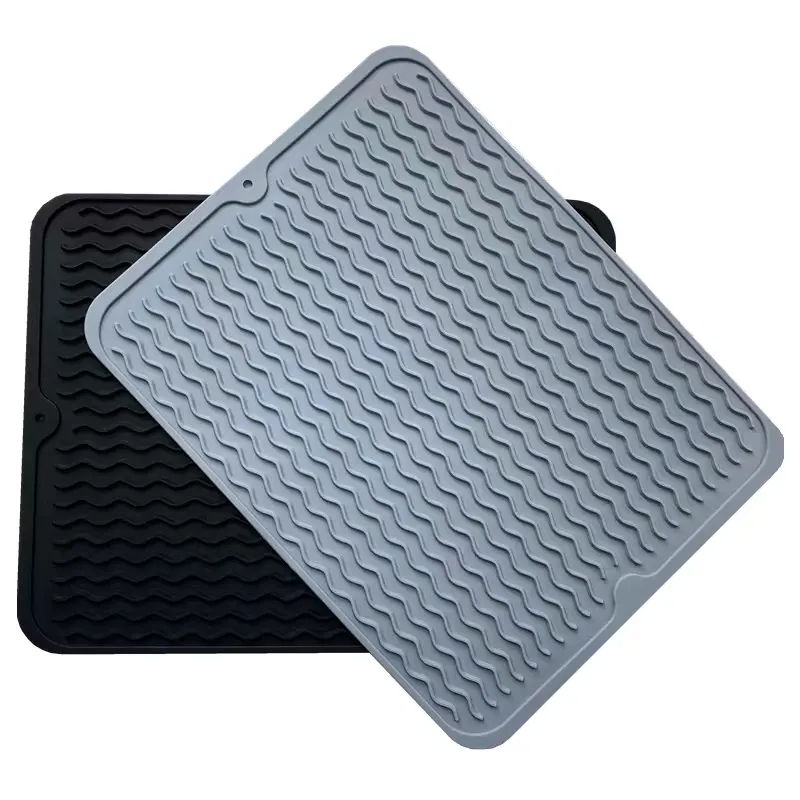 Good Price Customized Food Grade Foldable Dish Silicone Drying Mat For Cup
