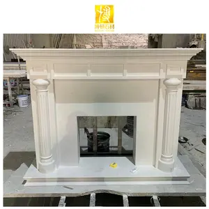 Boton đá trong nhà trang trí nội thất đá cẩm thạch mantel đá cẩm thạch lò sưởi lò sưởi bao quanh