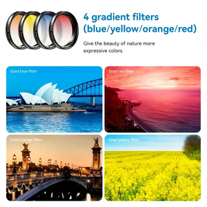37Mm <b>Filter</b> Kit For Phone <b>Camera</b> 7 In 1 Polarizing Nd Star Gradient Lens Set With Case - Product Image 4