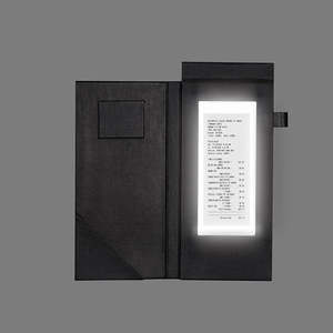 Porte-comptes de restaurant en gros avec présentoir lumineux en cuir, porte-comptes LED pour restaurant - Product Image 1