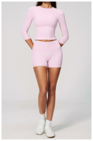 TongJoes Nouveauté 2026 Ensemble de yoga uni pour femme, coupe ajustée, taille haute, avec logo frontal, anti-transpiration, pour fitness en extérieur