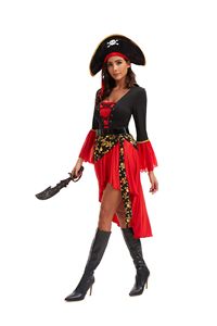 <span class=keywords><strong>Costume</strong></span> de <span class=keywords><strong>pirate</strong></span> <span class=keywords><strong>pour</strong></span> <span class=keywords><strong>femme</strong></span> - Robe de <span class=keywords><strong>pirate</strong></span> des Caraïbes <span class=keywords><strong>pour</strong></span> Halloween avec chapeau et ceinture, ensemble de cosplay - Product Image 5