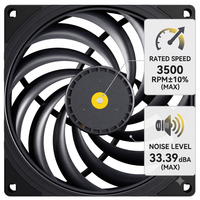 Thermalright 92 * 92 * 15mm ultra mince PC ventilateur de refroidissement double roulement à billes ventilateur de boîtier