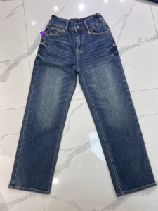 Jeans Larghi da <span class=keywords><strong>Donna</strong></span> <span class=keywords><strong>Taglie</strong></span> Forti, Casual, Tinta Unita, Gamba Dritta, Tessuto Elastico, Vita Alta, Vestibilità Ampia, per Tutte le Stagioni - Product Image 1