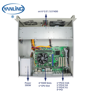 Serveur industriel 4U économique monté en rack, Core i7 6700 Quad, serveurs de stockage NAS avec 6 ports COM et DVI-D, serveur monté en rack - Product Image 5