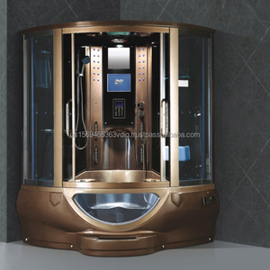 Combinación de bañera de cubículo inteligente, estilo de diseño Industrial, decoración de madera, paredes exteriores e interiores, sala de vapor, cabina de baño, ducha - Product Image 6