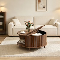 Table basse ronde moderne et durable pour salle à manger et salon avec armoire et rangement, meubles décoratifs pour la maison