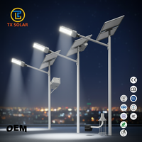 Lampadaire LED 60W à énergie solaire, prix direct usine