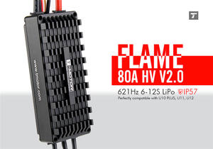 T-MOTOR FLAME 80A HV V2.0 621Hz 6-12S LiPo ESC Brushless Haute Puissance pour Drone Commercial UAV - Product Image 3