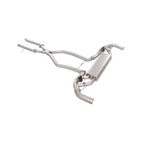 Sección de Escape Trasera de Acero Inoxidable SS304 con Acabado Espejo de 1.5mm de Grosor (Salida de Doble Lado con Válvula) para Mercedes-Benz W167 GLE 63